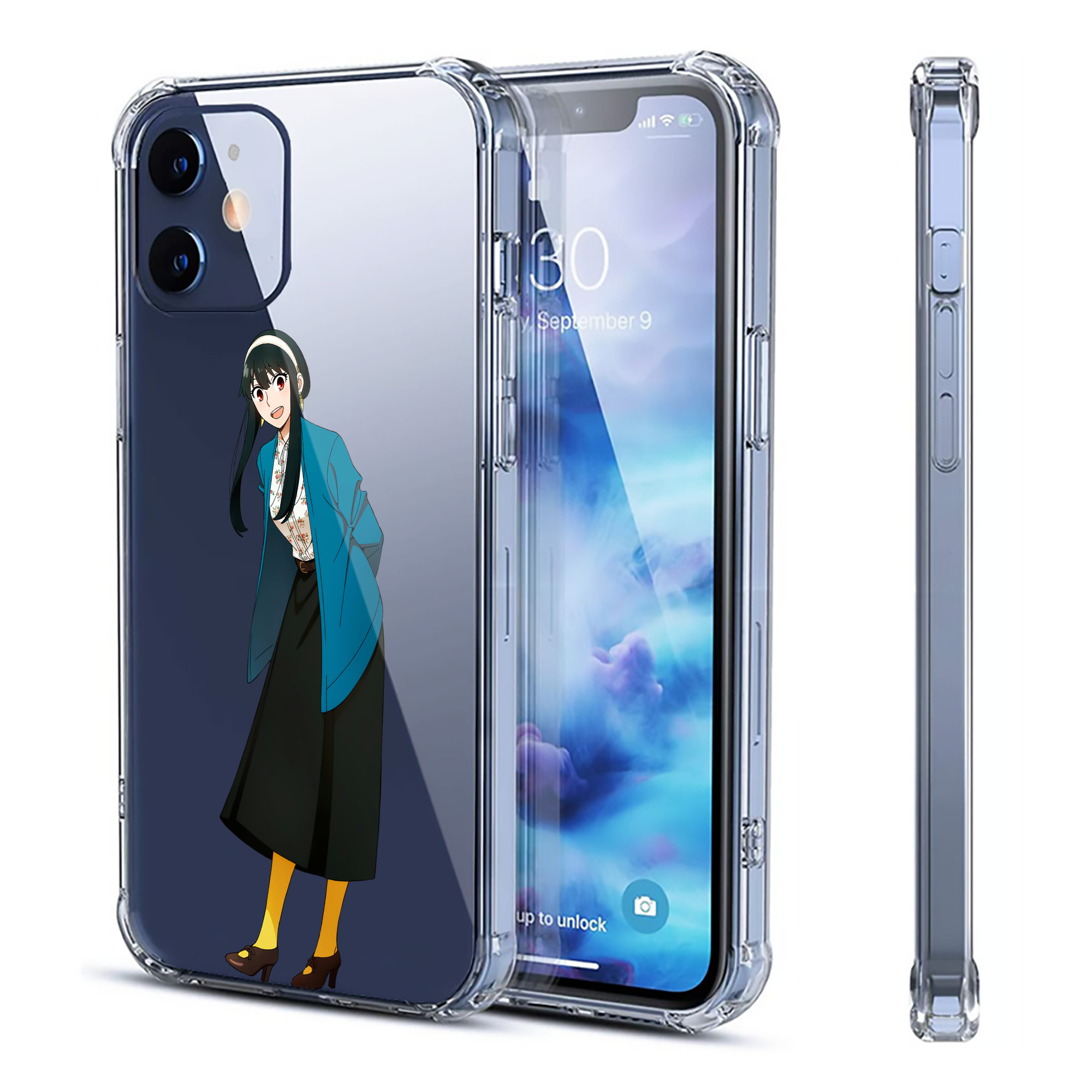 （画像用） SPY×FAMILY间谍家家酒 【iPhone 12シリーズ対応】透明スマホケース（クリアソフトケース）